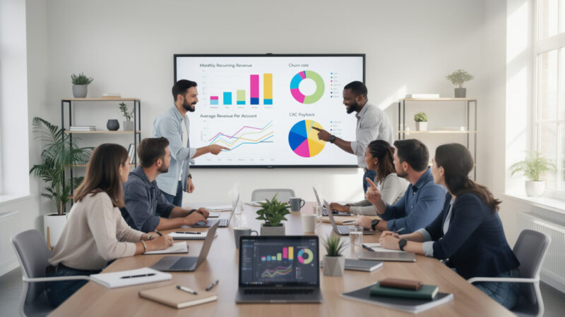 KPI SaaS early stage à montrer aux investisseurs : MRR, churn, ARPA, CAC payback