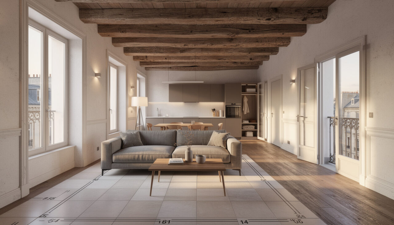 Valoriser un appartement ancien : redistribution des pièces, surfaces Carrez, combles et annexes